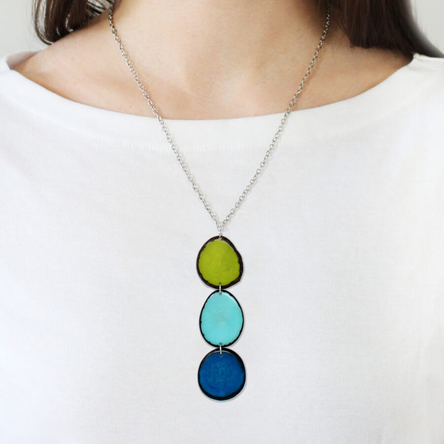 tagua necklace chips-trio